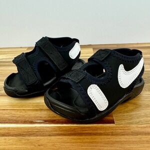 Nike Sunray Adjust‎ 6 GS Black White Junior Kids Sandals DX5544-002 Size 4c